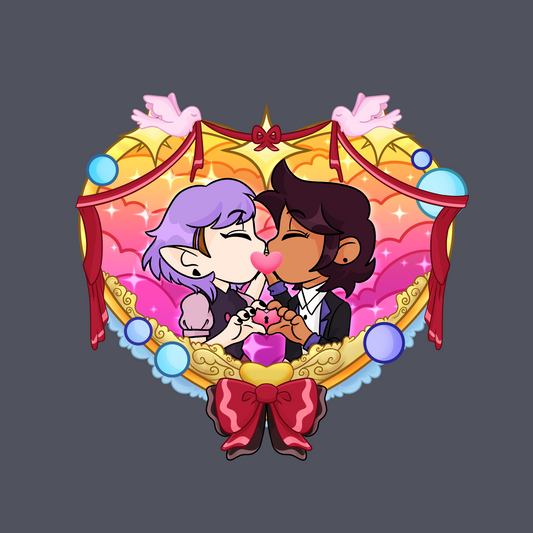 (Owl House) - Lumity Heart Keychain